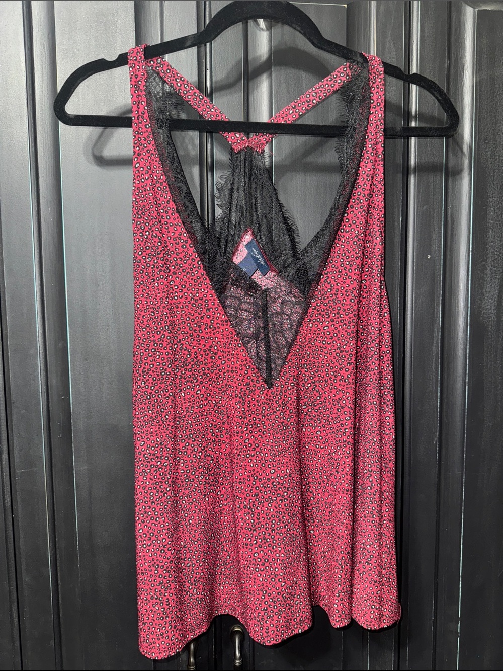 NWOT Day trip Pink Floral Print V-Neck Lace-Back Cami - S